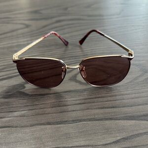Vintage Gold and Burgundy color Sunglasses prescription lenses